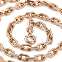 Collier en or jaune maille força limé