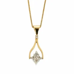 Collier en or jaune mobile avec saphirs et diamants