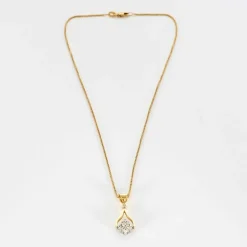 Collier en or jaune mobile avec saphirs et diamants