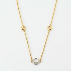 Collier en or jaune, or blanc et diamants