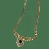 Collier en Or jaune, Saphir et Diamants