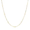 Collier en or maille batonnet et perles de cultures