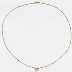 Collier en or maille bâtonnets et son opale