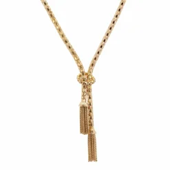 Collier en or maille orvet et ses pompons d'or