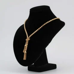 Collier en or maille orvet et ses pompons d'or