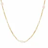 Collier en or perles blanches et roses
