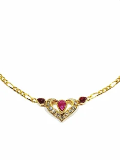 Collier En or, rubis et diamants