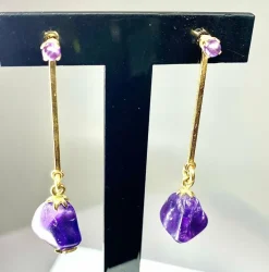 Collier et boucles d’oreilles améthystes