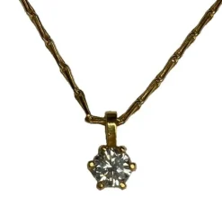 Collier et pendentif et diamant 0,90 ct