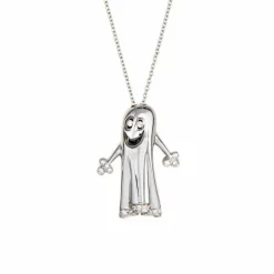 Collier fantôme en or blanc et diamants