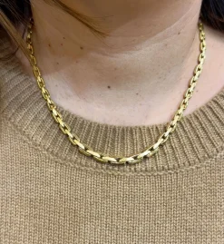 Collier femme réversible en or jaune