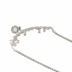 Collier Feuille Or blanc Diamant
