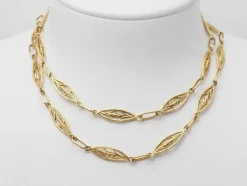 Collier filigrane ancien en or jaune