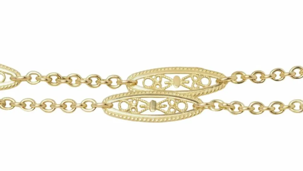 Collier filigrane en or jaune