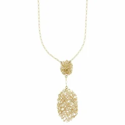Collier fils d'or entrelacés
