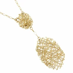 Collier fils d'or entrelacés