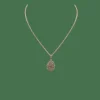 Collier flammes or jaune serti de diamants
