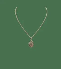 Collier flammes or jaune serti de diamants