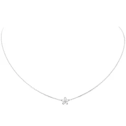 Collier Fleur Or blanc Diamant