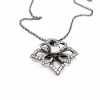 Collier Fleur Or noir Diamant