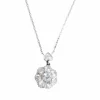 COLLIER FLEUR OR, PLATINE & DIAMANTS
