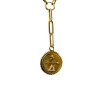 Collier FoundRae en or jaune avec médaillon et diamants