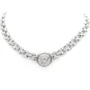 Collier Gain de riz Or blanc Diamant