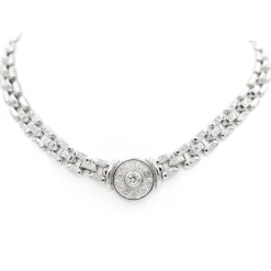 Collier Gain de riz Or blanc Diamant
