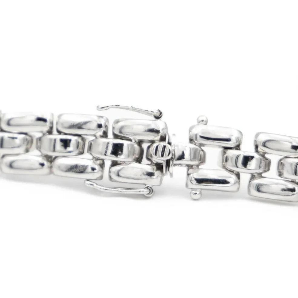 Collier Gain de riz Or blanc Diamant