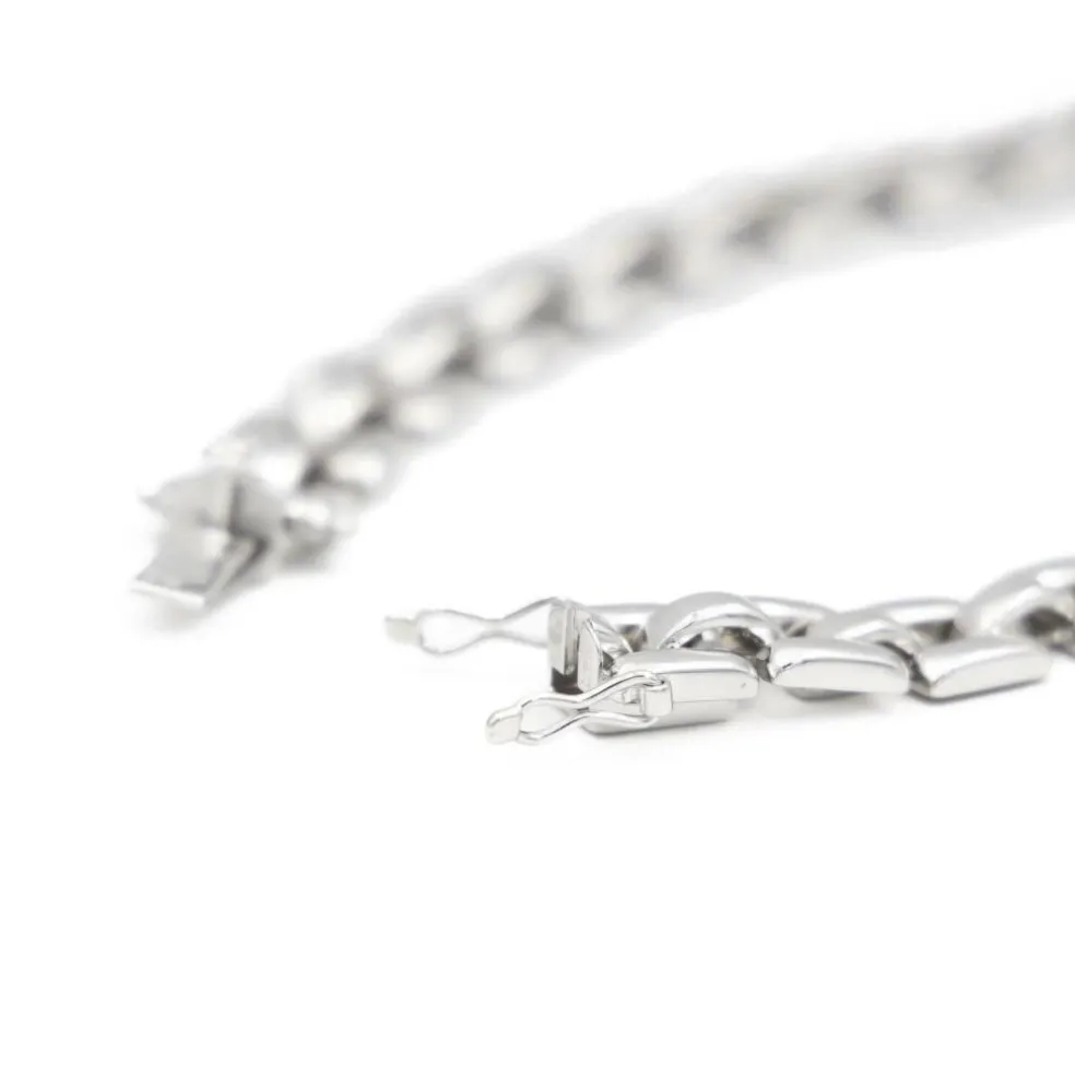 Collier Gain de riz Or blanc Diamant