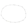 Collier gouttière en or blanc, diamants.
