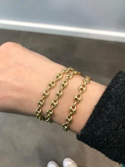 COLLIER GRAIN DE CAFE OR JAUNE