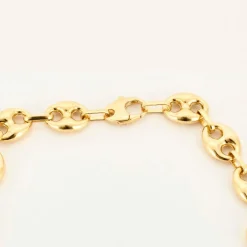 Collier Graine de café or jaune