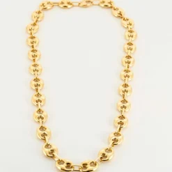 Collier Graine de café or jaune