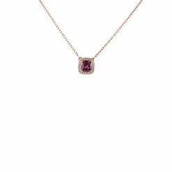 Collier Grenat rhodolite Diamants