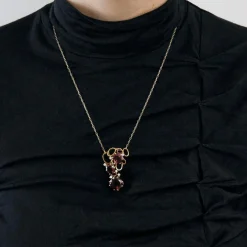 Collier Grenats Diamants