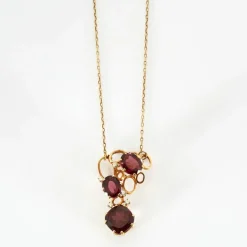 Collier Grenats Diamants
