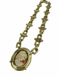 Collier Grosse Maille Camée