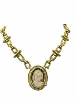 Collier Grosse Maille Camée