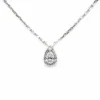 Collier HALO Diamant poire