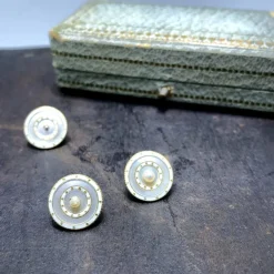 Collier Jana* Upcyclé or, émail & perle