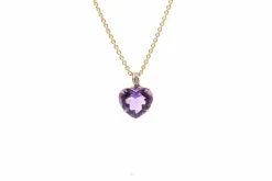 Collier Koenig améthyste et diamants en or jaune