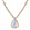 Collier labradorite et or