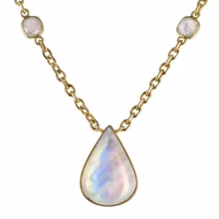 Collier labradorite et or