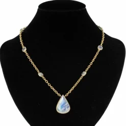 Collier labradorite et or