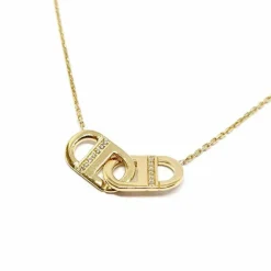Collier lien diamants , or jaune