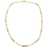 Collier maille alternée en or jaune