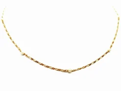 Collier Maille alternée Or jaune Perle