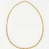 Collier maille alternée or jaune