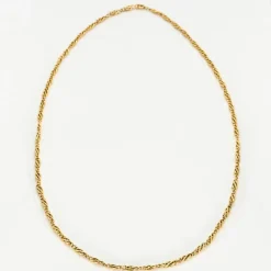 Collier maille alternée or jaune